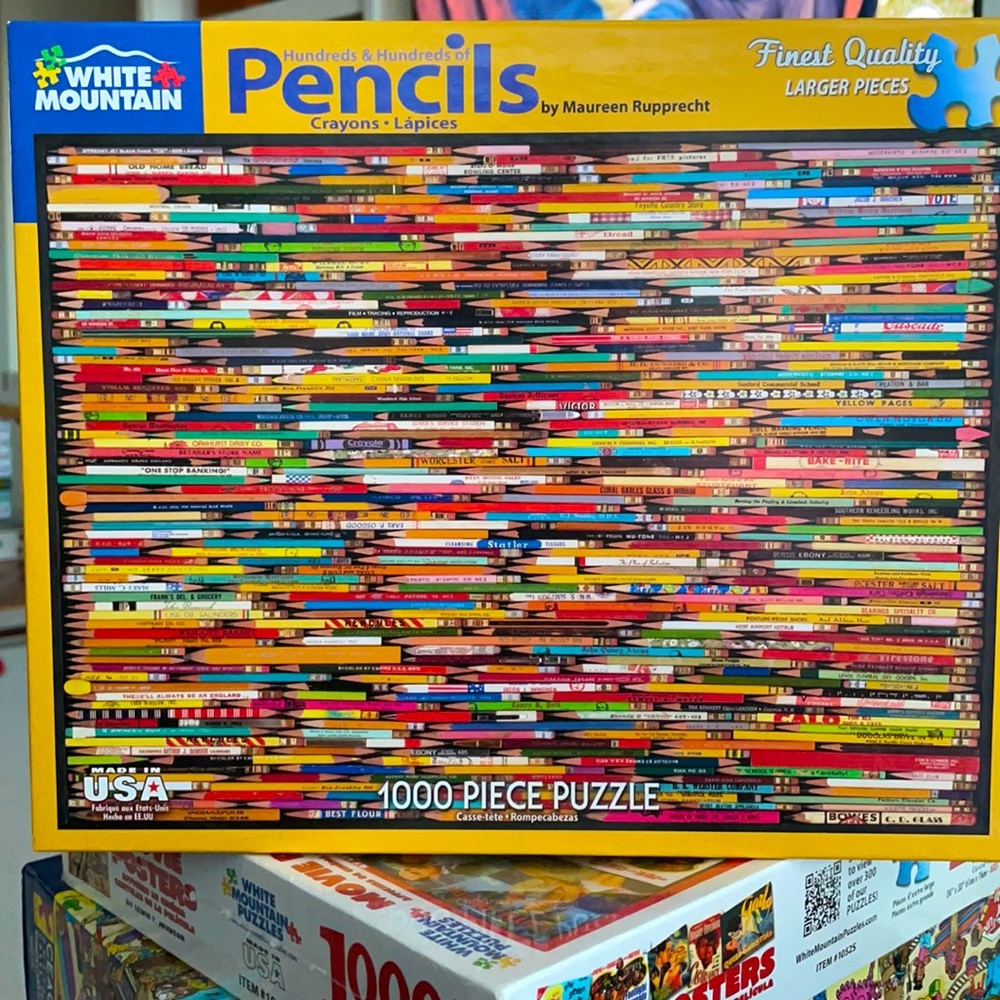 White Mountain 1000 piece “Pencils” puzzle